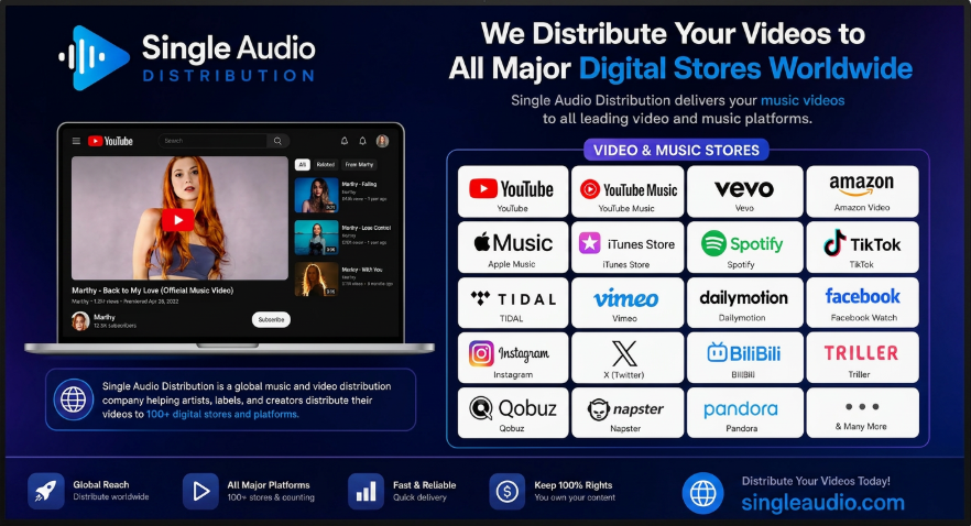 Single Audio Music Video Distribution